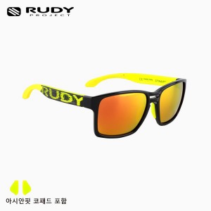 루디 RUDY 선글라스 스핀에어 57 라우드 블랙 글로스 옐로우 플로우 / 멀티레이저 레드