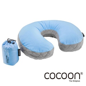 코쿤 에어코어 여행용 베개(U자형) 퀼팅, 라이트 블루/그레이 [U-ACP3-UL1N]